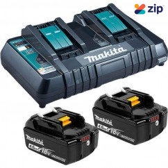 Makita DC18RD+2X4AH - 18V Dual Port Rapid Charger with 2x 4.0Ah Batteries Kit B-90180 Batteries & Chargers